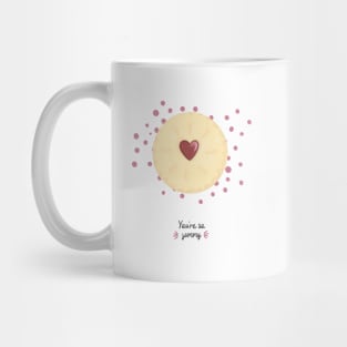 Jammy Heart Biscuit print Mug